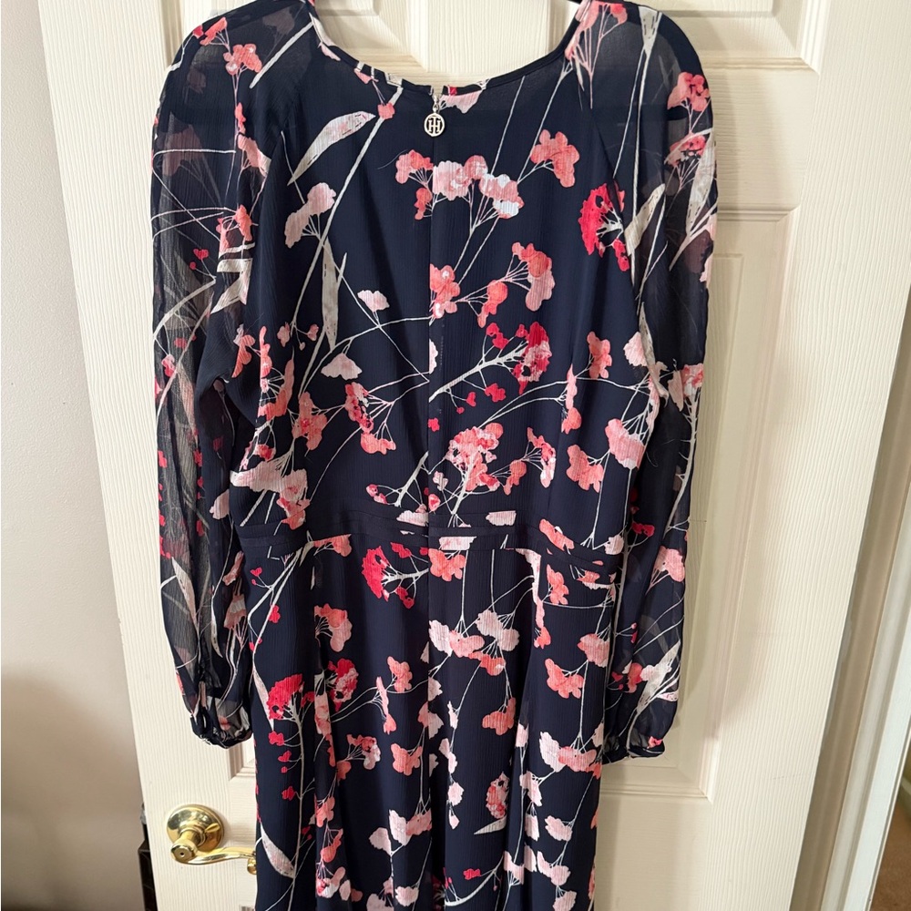 Tommy Hilfiger Pink and Blue Long Sleeve Sundress